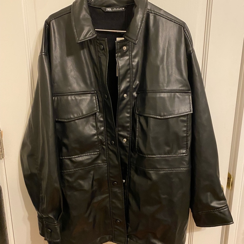 Oversized Leather Shirt